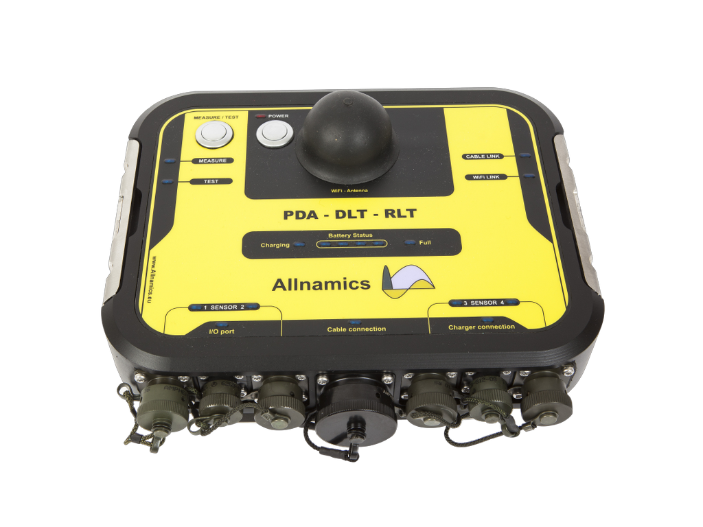 Allnamics PDR: Wireless data acquisition with high resolution for registration dynamics and stress wave phenomena in piles.
