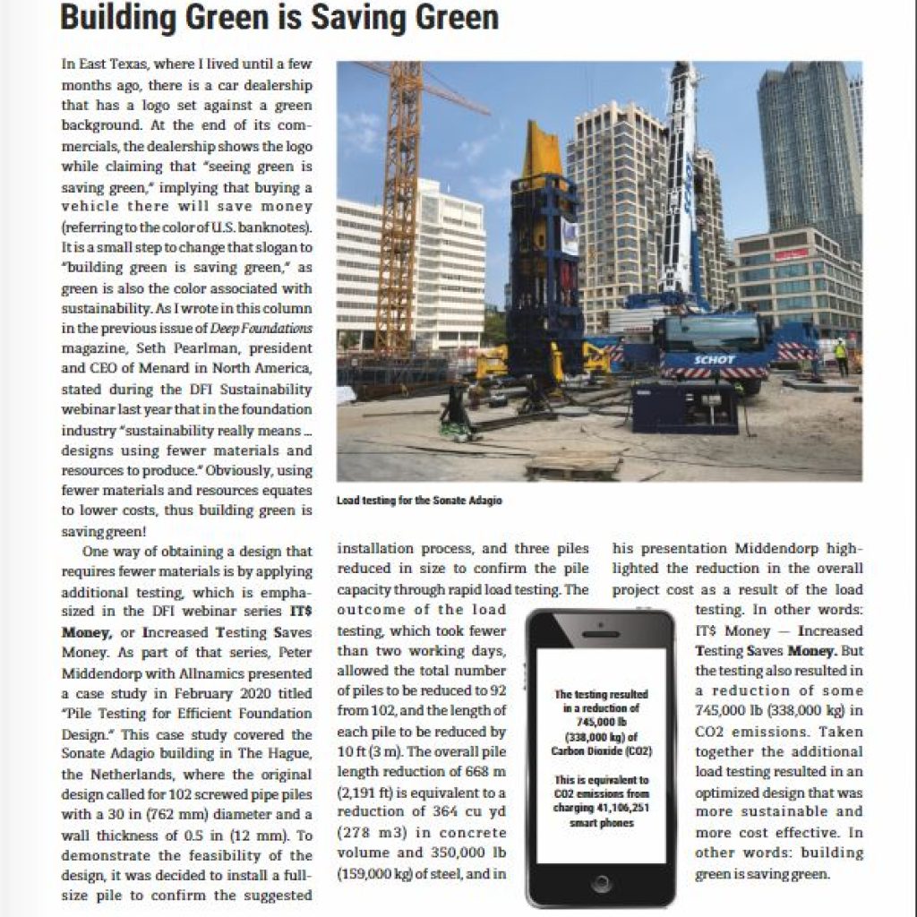 Building Green is Saving Green