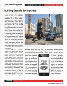 Building Green is Saving Green