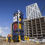 StatRapid device assembled downtown Utrecht for Rapid Load Testing of foundation piles